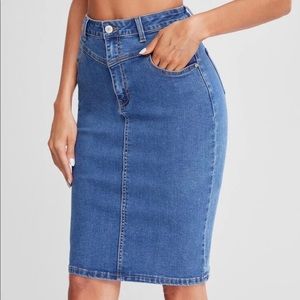 High Waist Bodycon Denim Skirt